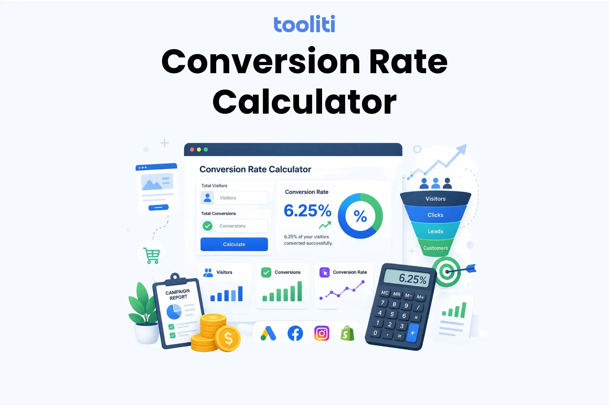 Conversion Rate Calculator | Calculate Conversion Percentage | Tooliti